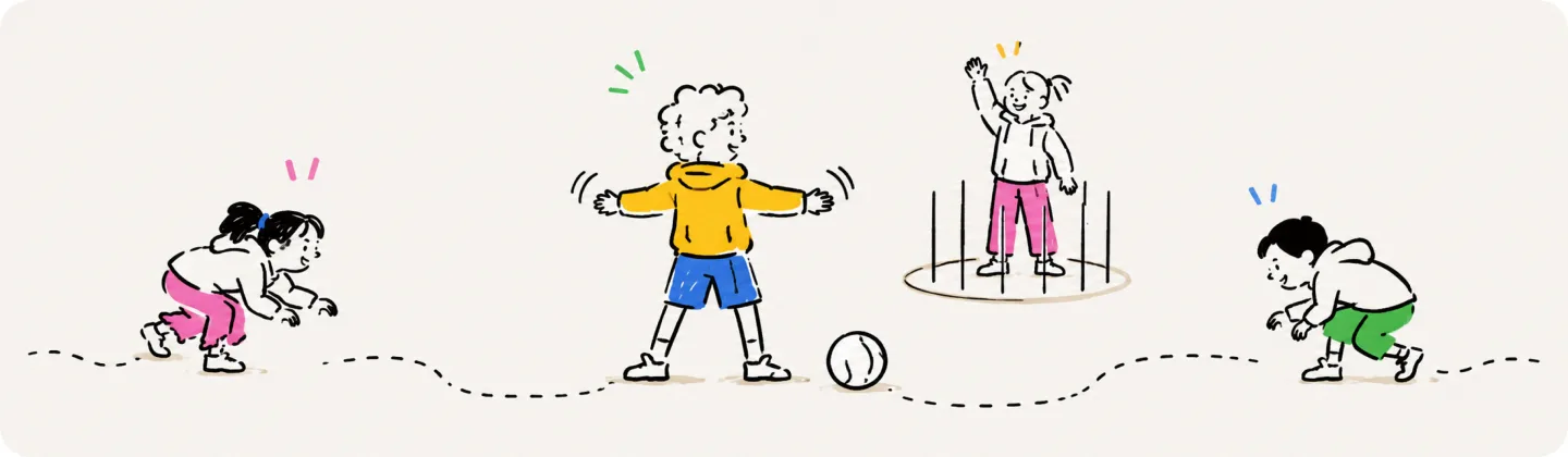 A guard spreads their arms beside the ball while players sneak in from both sides and one waits in jail