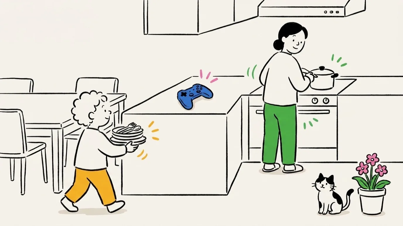 Chores Before Gaming: The Family Agreement That Ends the Nightly Fight illustration