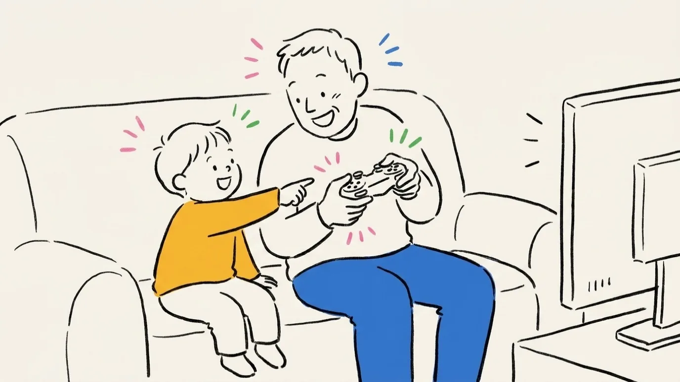 How to Play Video Games With Your Kid (Even When They Say No) illustration